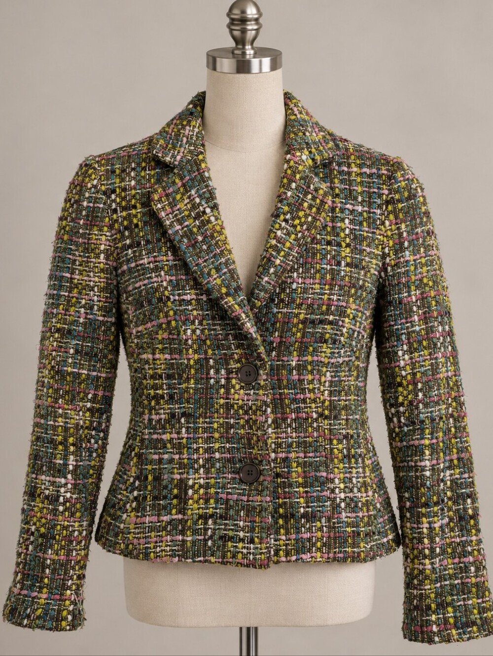 Reitmans Multicolor Bouclé Tweed Blazer Jacket Size 1